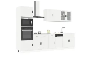 Ensemble d'armoires cuisine 7pcs Kalmar blanc bois d'ingénierie