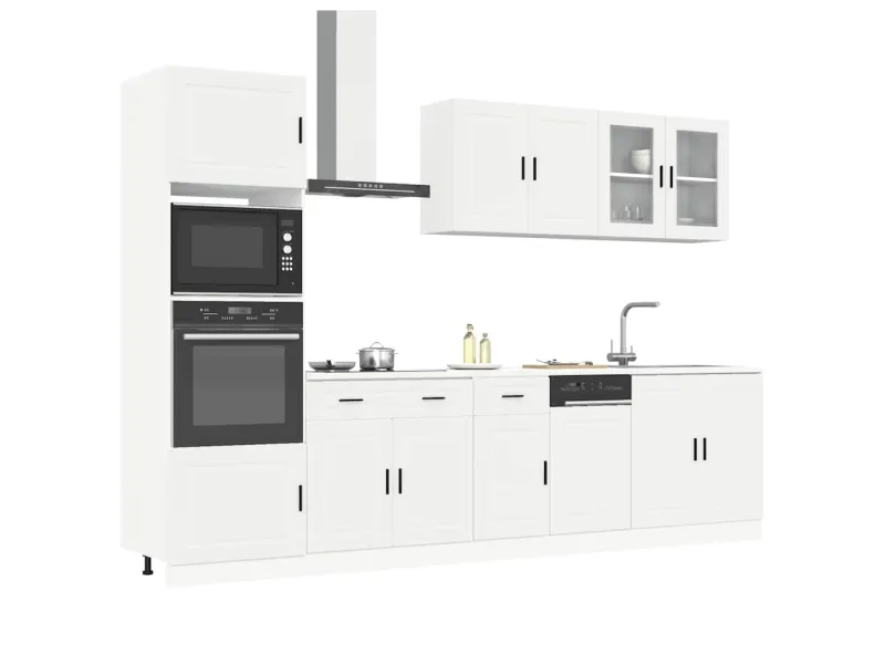 Ensemble d'armoires cuisine 7pcs Kalmar blanc bois d'ingénierie