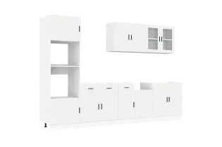 Ensemble d'armoires cuisine 7pcs Kalmar blanc bois d'ingénierie 2