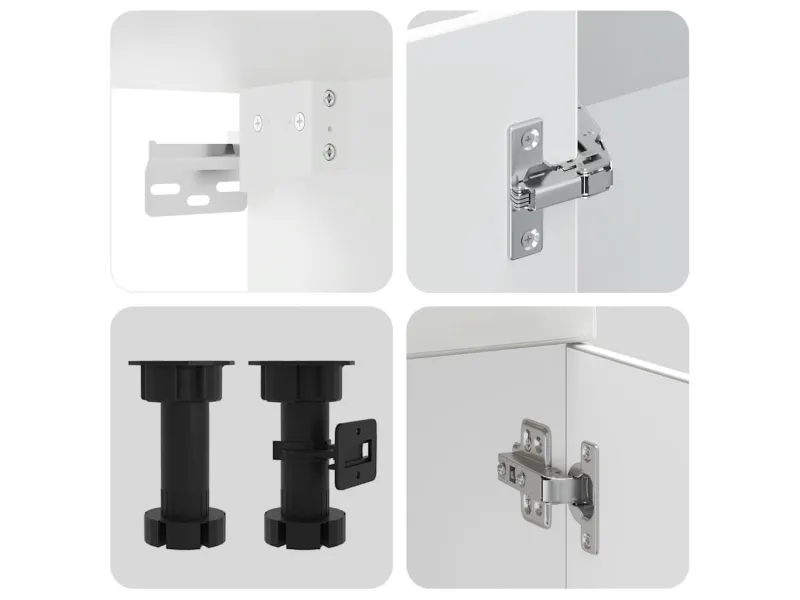 Ensemble d'armoires cuisine 7pcs Kalmar blanc bois d'ingénierie