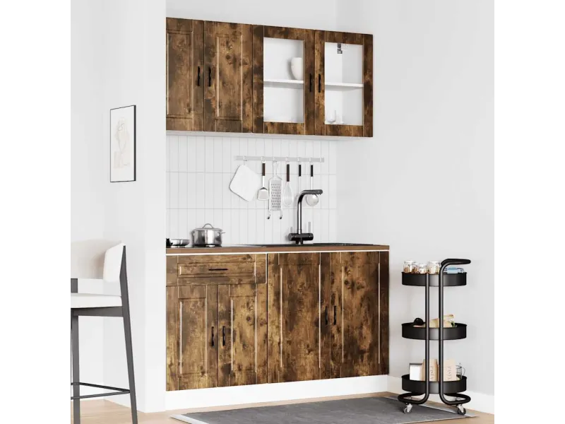 Ensemble d'armoires de cuisine 4 pcs Kalmar bois d'ingénierie