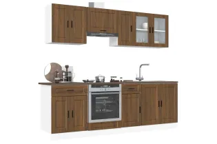 Ensemble d'armoires de cuisine 8 pcs Kalmar bois d'ingénierie