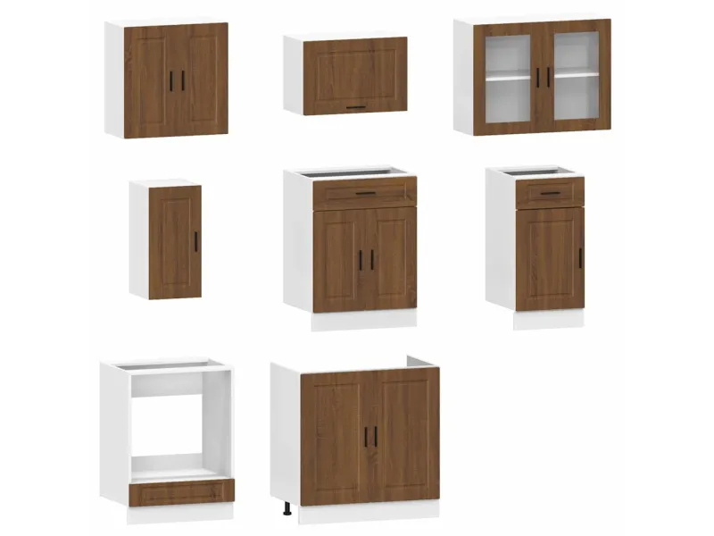 Ensemble d'armoires de cuisine 8 pcs Kalmar bois d'ingénierie