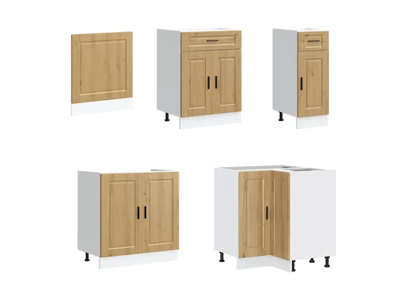 Ensemble d'armoires de cuisine 11 pcs Porto bois d'ingénierie