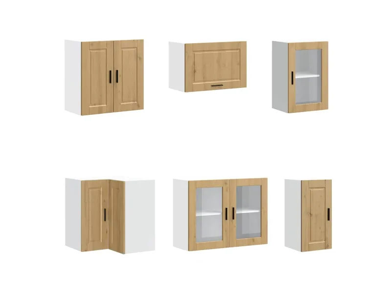 Ensemble d'armoires de cuisine 11 pcs Porto bois d'ingénierie