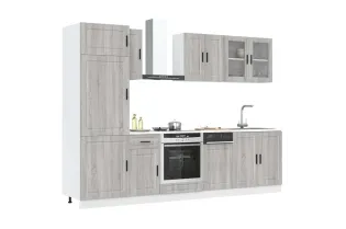 Ensemble d'armoires de cuisine 8 pcs Kalmar bois d'ingénierie