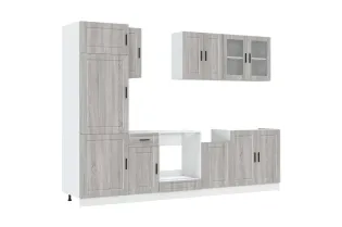 Ensemble d'armoires de cuisine 8 pcs Kalmar bois d'ingénierie 2