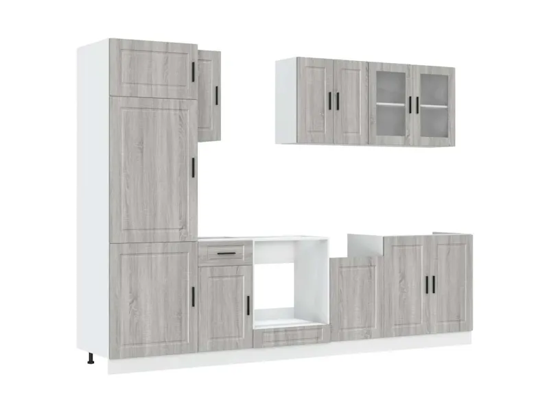 Ensemble d'armoires de cuisine 8 pcs Kalmar bois d'ingénierie