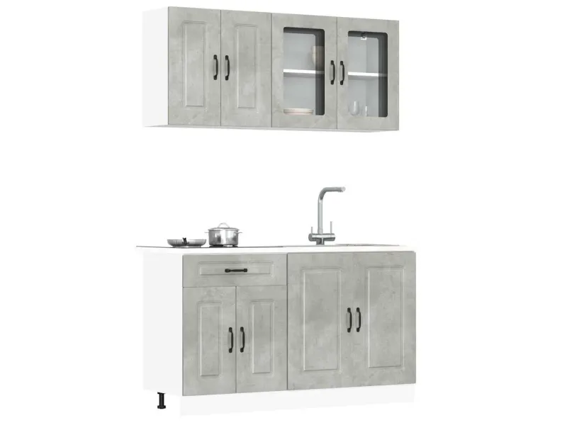 Ensemble d'armoires de cuisine 4 pcs Kalmar bois d'ingénierie