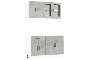 Ensemble d'armoires de cuisine 4 pcs Kalmar bois d'ingénierie 2