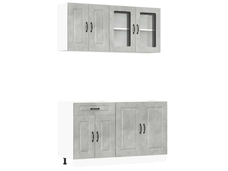 Ensemble d'armoires de cuisine 4 pcs Kalmar bois d'ingénierie