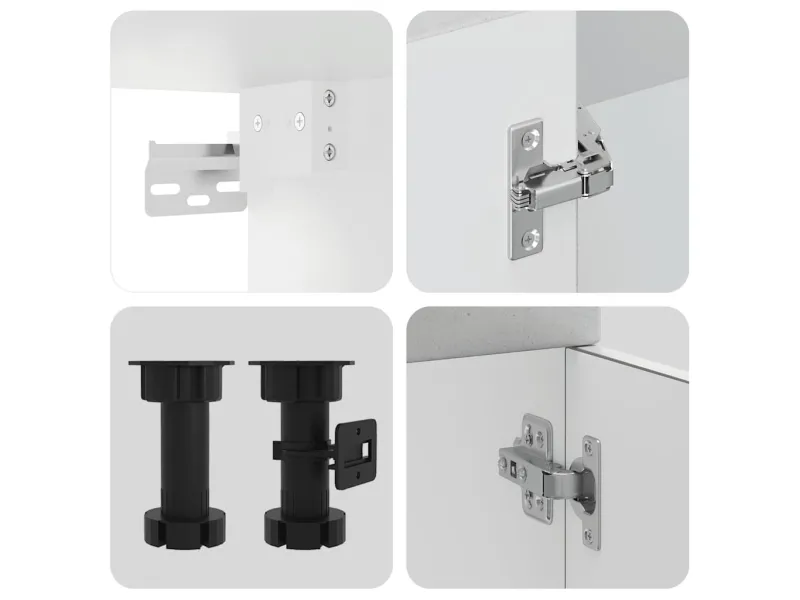 Ensemble d'armoires de cuisine 4 pcs Kalmar bois d'ingénierie