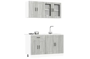 Ensemble d'armoires de cuisine 4 pcs Kalmar bois d'ingénierie