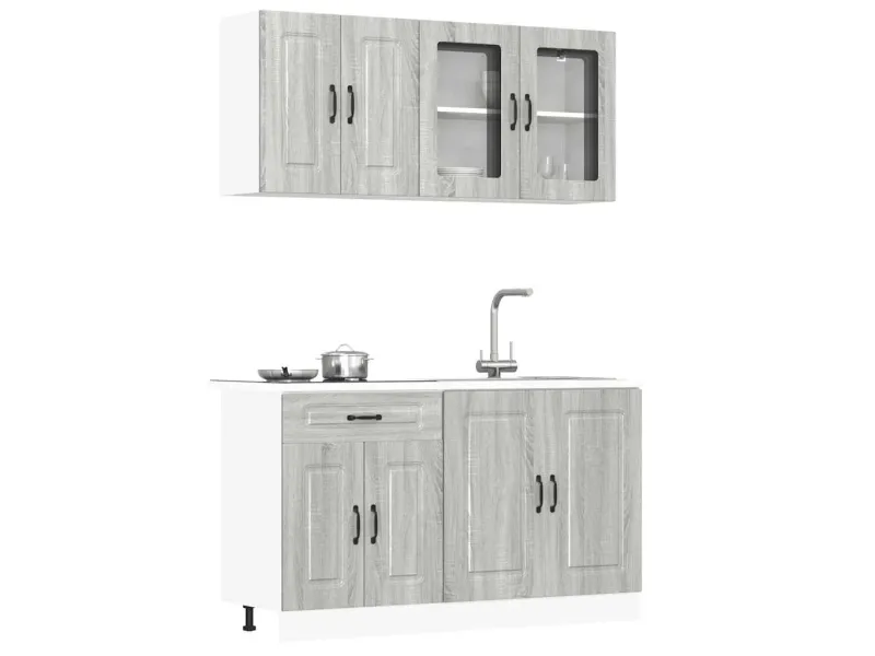 Ensemble d'armoires de cuisine 4 pcs Kalmar bois d'ingénierie