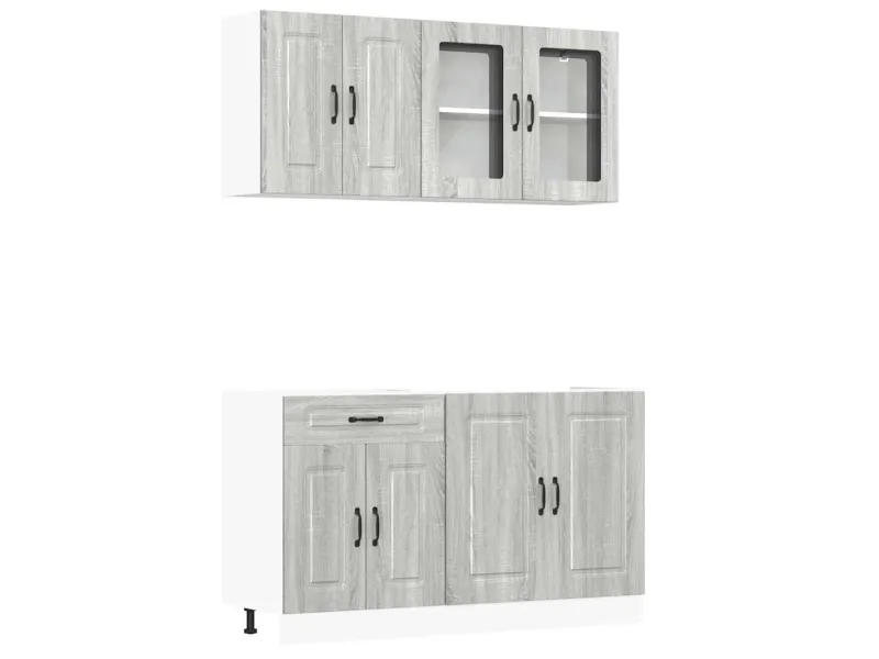 Ensemble d'armoires de cuisine 4 pcs Kalmar bois d'ingénierie