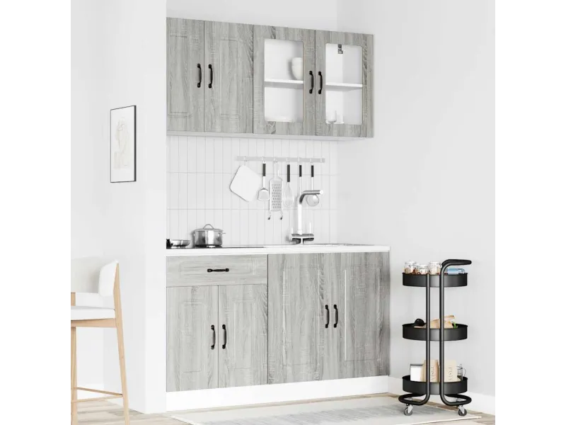 Ensemble d'armoires de cuisine 4 pcs Kalmar bois d'ingénierie