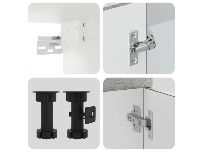 Ensemble d'armoires de cuisine 4 pcs Kalmar bois d'ingénierie