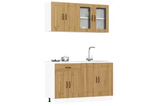 Ensemble d'armoires de cuisine 4 pcs Kalmar bois d'ingénierie