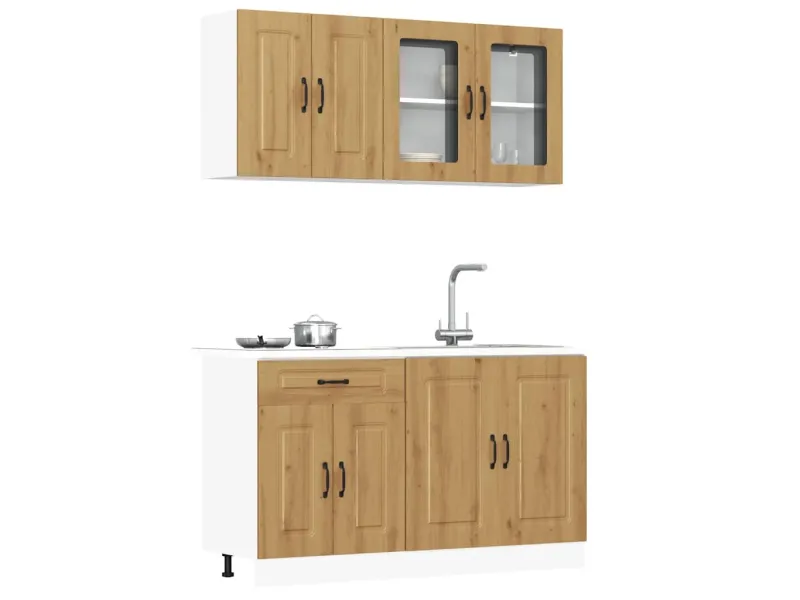 Ensemble d'armoires de cuisine 4 pcs Kalmar bois d'ingénierie