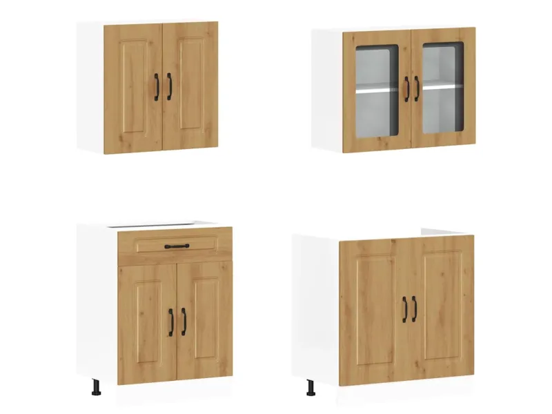 Ensemble d'armoires de cuisine 4 pcs Kalmar bois d'ingénierie