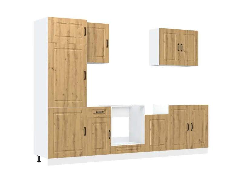 Ensemble d'armoires de cuisine 7 pcs Kalmar bois d'ingénierie