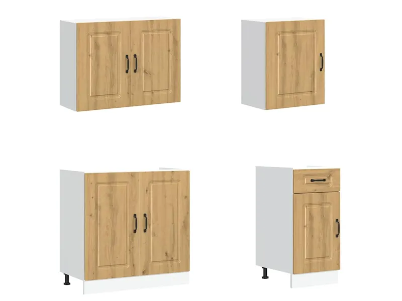 Ensemble d'armoires de cuisine 7 pcs Kalmar bois d'ingénierie