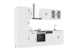 Ensemble d'armoires cuisine 8pcs Kalmar blanc bois d'ingénierie