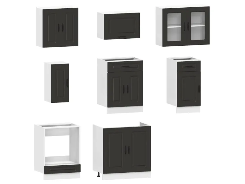 Ensemble d'armoires de cuisine 8 pcs Kalmar bois d'ingénierie