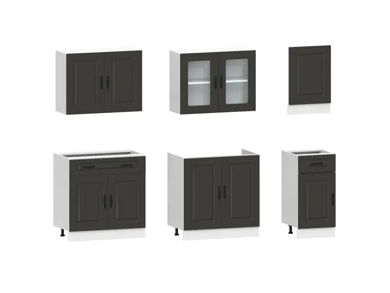 Ensemble d'armoires de cuisine 7 pcs Kalmar bois d'ingénierie