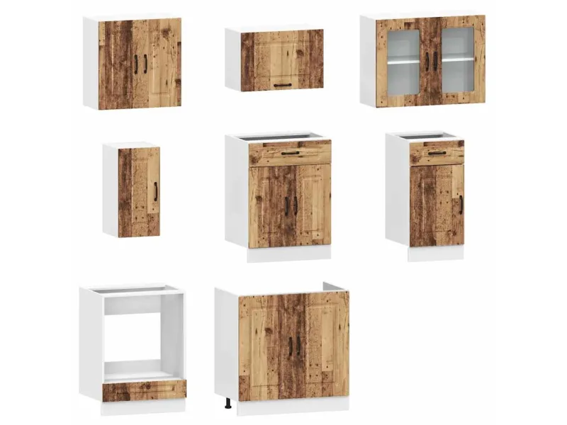 Ensemble d'armoires de cuisine 8 pcs Kalmar bois d'ingénierie