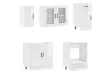 Ensemble d'armoires de cuisine 8 pcs Kalmar blanc brillant