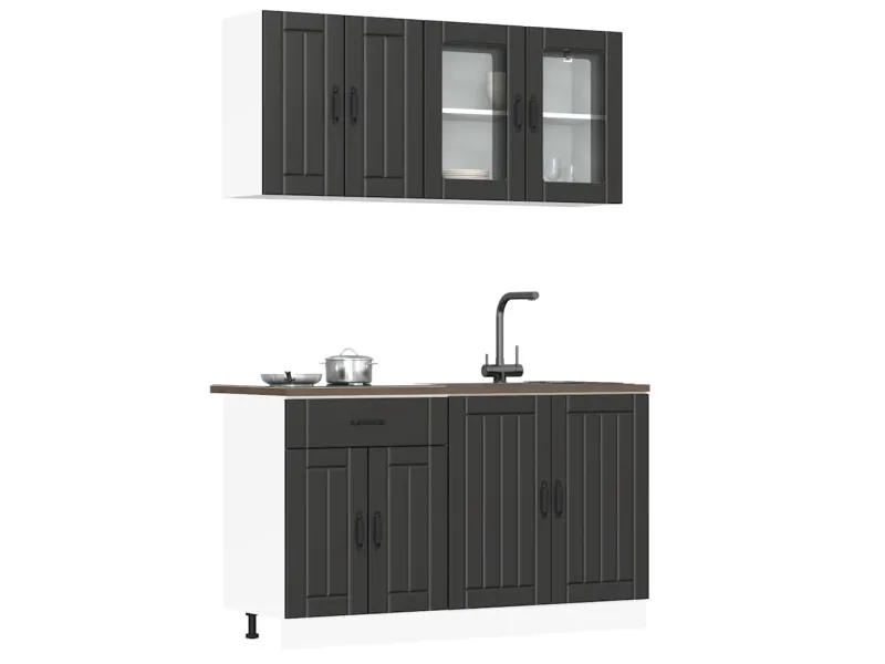 Ensemble d'armoires de cuisine 4 pcs Kalmar bois d'ingénierie