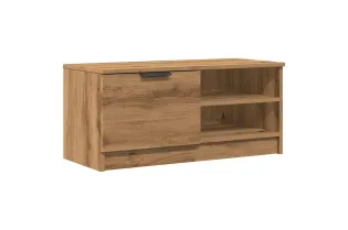 Meuble TV chêne artisanal 80x35x36,5 cm bois d'ingénierie 2