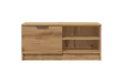 Meuble TV chêne artisanal 80x35x36,5 cm bois d'ingénierie