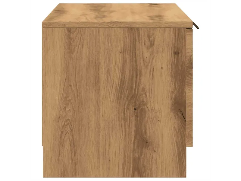 Meuble TV chêne artisanal 80x35x36,5 cm bois d'ingénierie