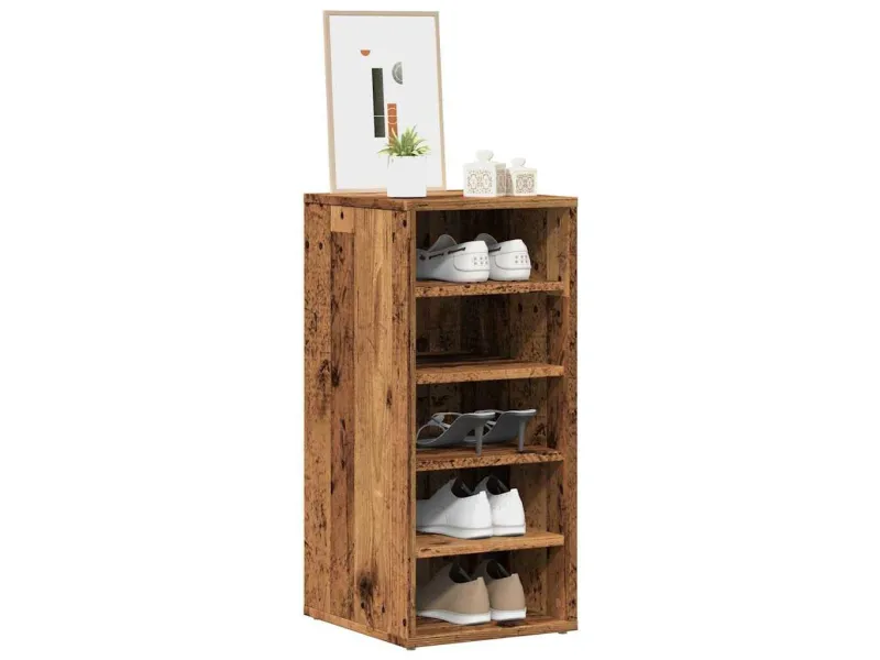 Armoire à chaussures vieux bois 32x35x70 cm bois d'ingénierie