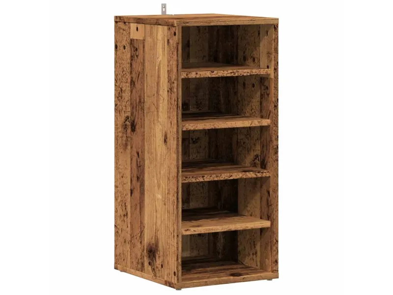 Armoire à chaussures vieux bois 32x35x70 cm bois d'ingénierie