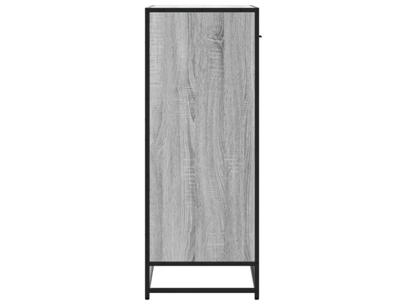 Meuble à chaussures sonoma gris bois d'ingénierie et métal