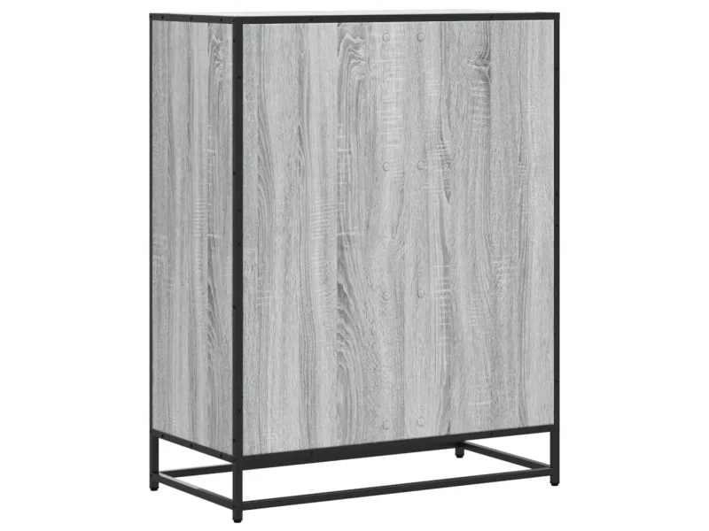 Meuble à chaussures sonoma gris bois d'ingénierie et métal