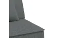 Canapé-lit en forme de L gris foncé 255x140x70 cm tissu
