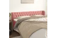 Tête de lit avec oreilles Rose 183x23x78/88 cm Velours