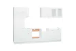 Ensemble de meubles de cuisine 8 pcs Blanc Aggloméré