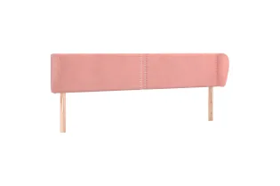 Tête de lit avec oreilles Rose 163x23x78/88 cm Velours 2