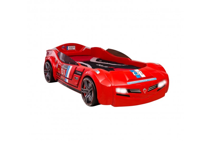 Lit voiture rouge pour enfant design avec LED