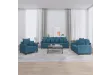 Ensemble de canapés 3 pcs avec coussins Bleu Velours