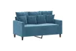 Ensemble de canapés 3 pcs avec coussins Bleu Velours