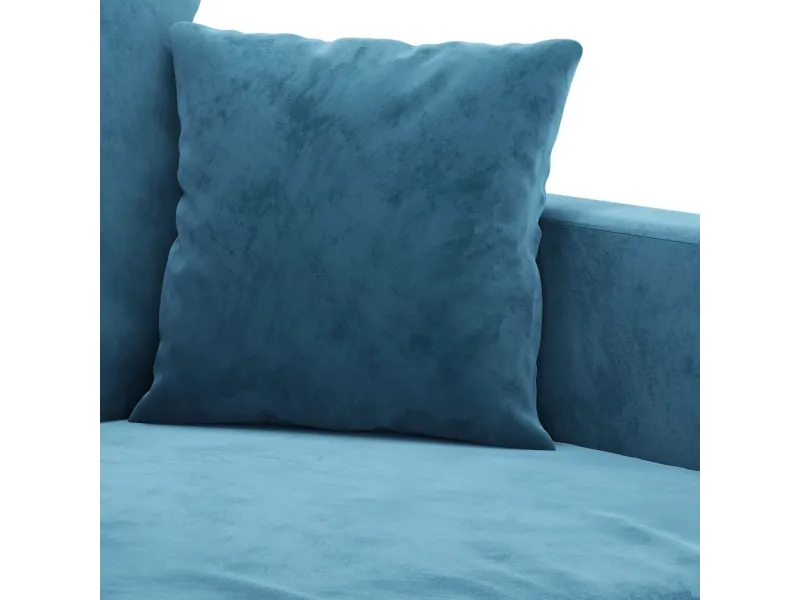 Ensemble de canapés 3 pcs avec coussins Bleu Velours