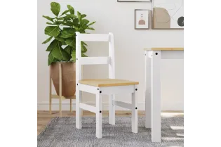 Chaises à manger lot de 2 Panama blanc bois massif de pin