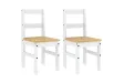 Chaises à manger lot de 2 Panama blanc bois massif de pin