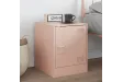 Table de chevet rose 34,5x39x44 cm acier
